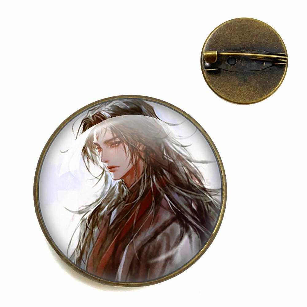 

The Scum Villain Self-Saving System Shen Qingqiu Luo Binghe Anime Cosplay Glass Cabochon Badge Brooch Custom Jewelry 20mm