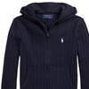 Polo Ralph Lauren Hoodie Kids Solid Color Logo Embroidery Knitted Hooded Kids Hoodies Navy-Blue CWPOSWEG6820383-410