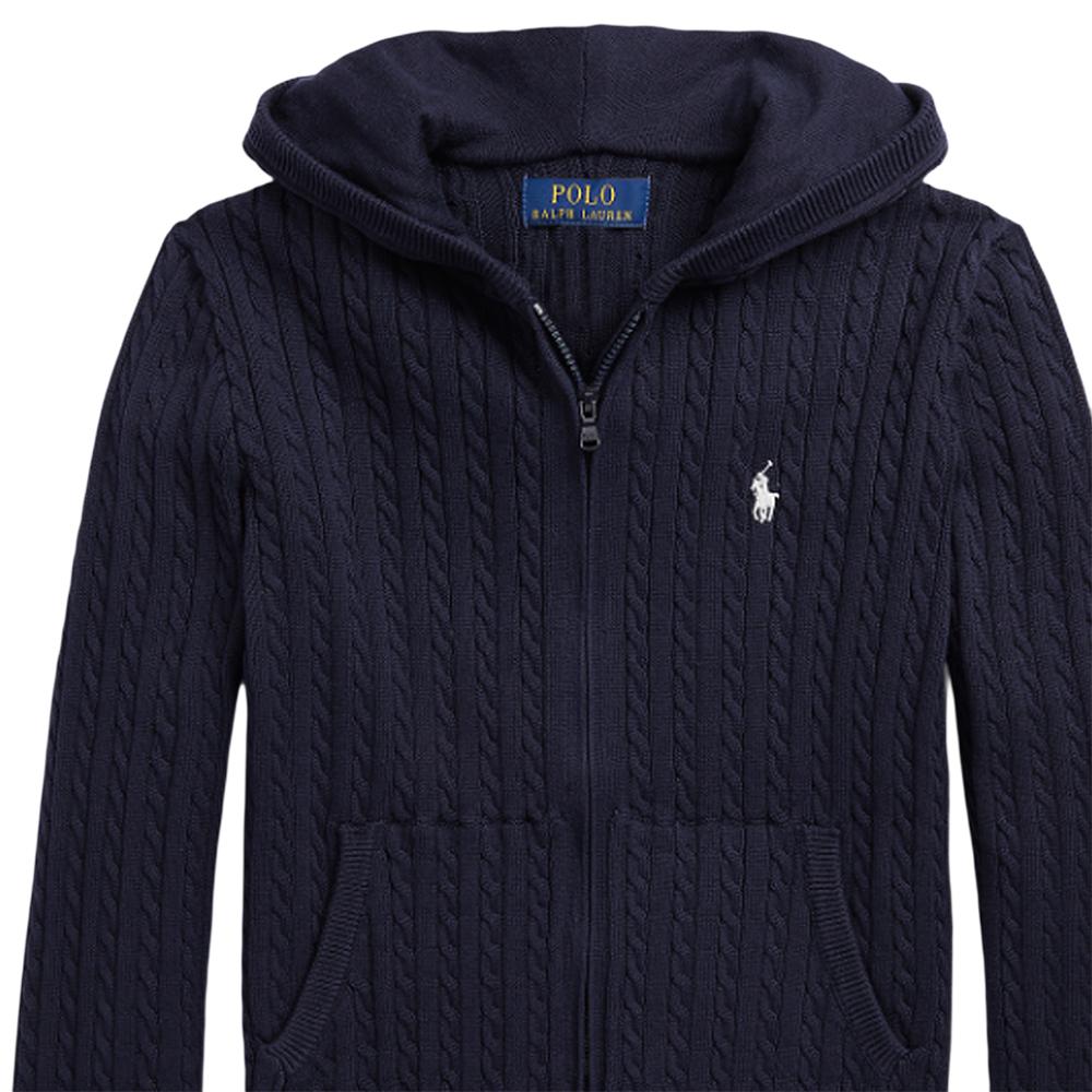 Polo Ralph Lauren Xudi Bolalar Bir Rangli Logotip Kashtasi Trikotaj Kapyushonli Bolalar Xudilari Toʻq-Koʻk CWPOSWEG6820383-410