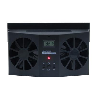 Ventilatore per finestrini auto alimentato ad energia solare, con doppio ventilatore, per raffreddamento dell'aria