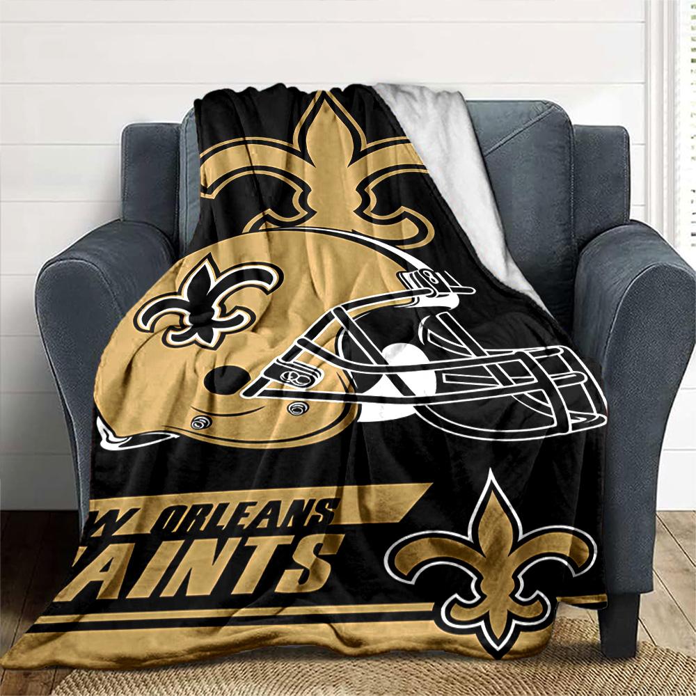 1pc Blanket - New Orleans Saints logo Print Design,Lightweight Blanket for Sofa,Bed- Soft &Warm,Gift for All Seasons