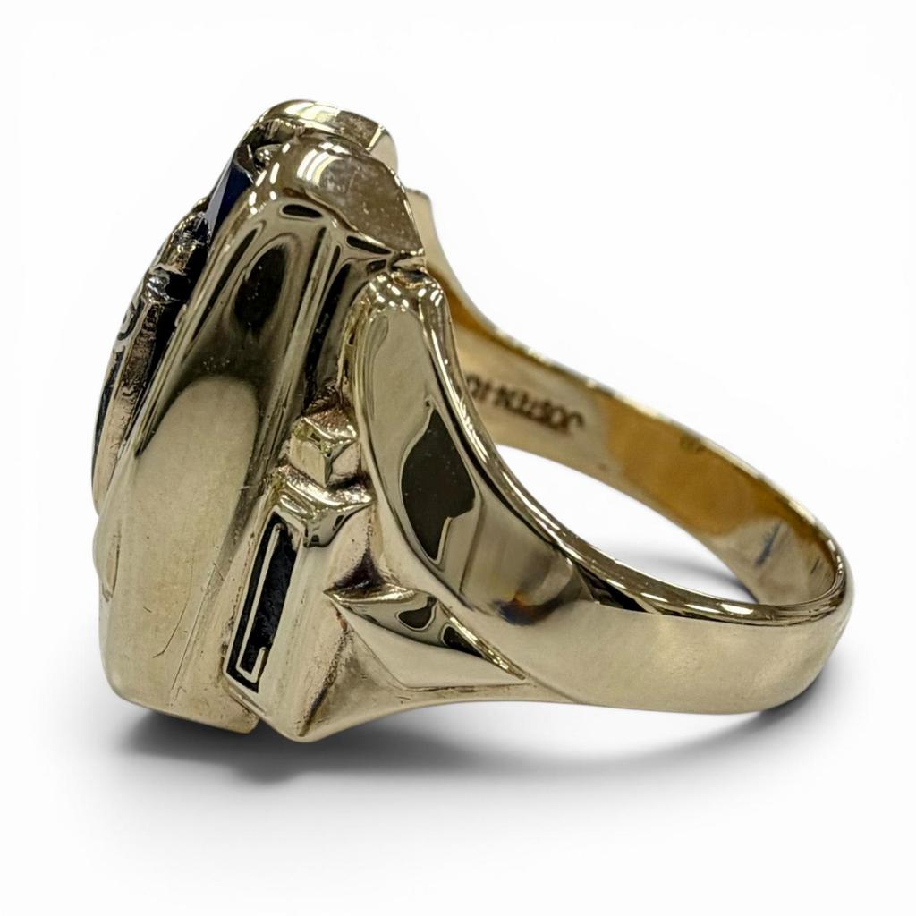 Gran Anillo JOSTEN anillo Universidad 1971 oro 10K hombre Usado