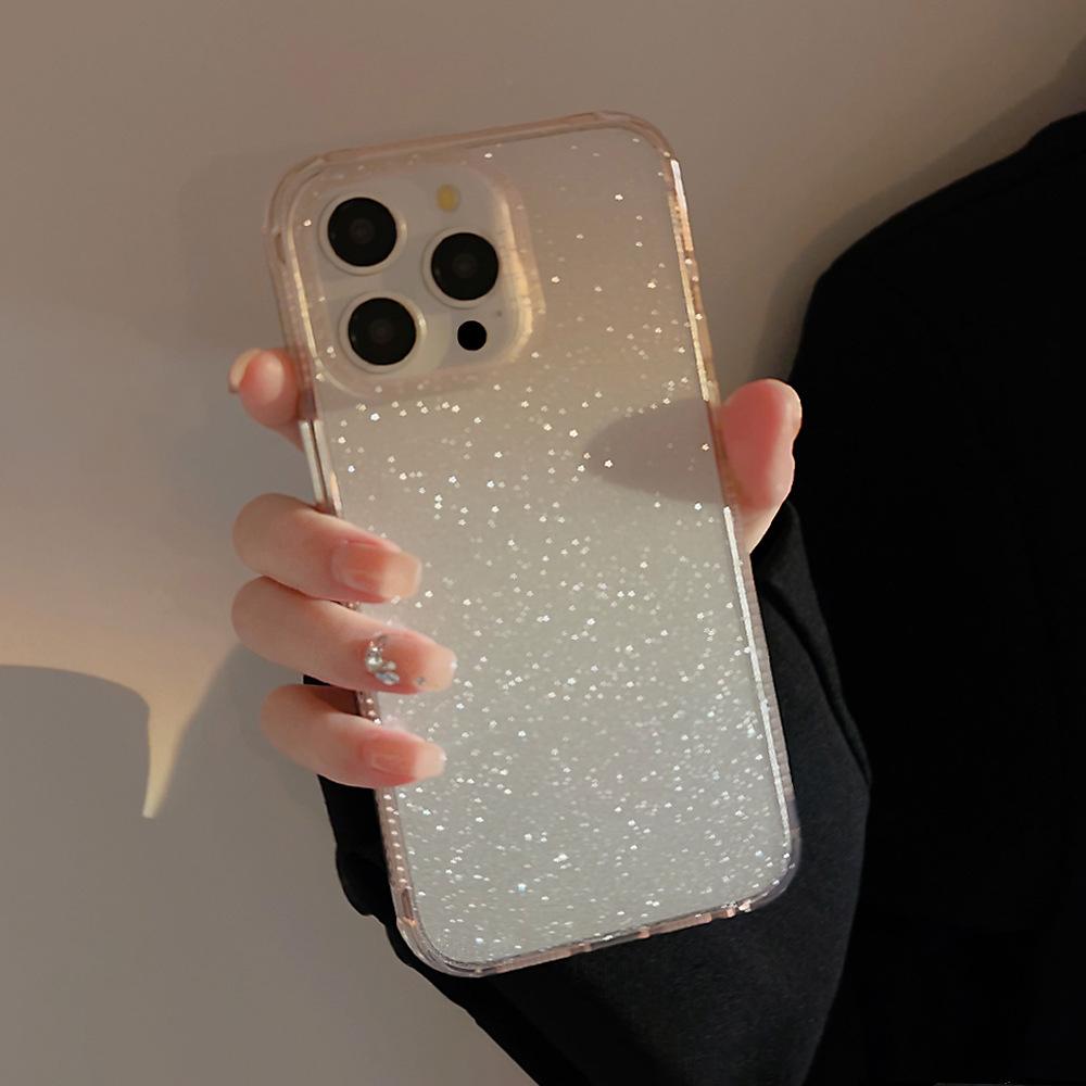 Glitter Color Transparent Mobile Phone Case 13 Suitable for Apple 15promax Anti Fall IPhone 14 Silicone 12 Solid Color 11