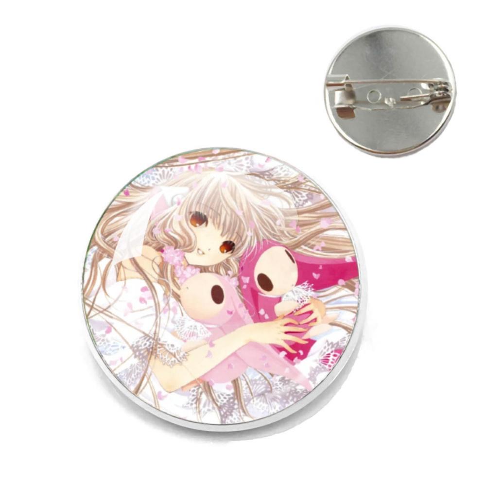 Anime Chobits Pin Metal Brooches Cute Collar Lapel Pin  Chi Cute Creative Funny Cartoon Badge Brooch Hat Lover Jewelry Gift