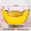 Feng Shui Gold Ingot Ornament for Wealth: New Year Hollow Plastic Candy Box Decor