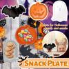 Creative Party Candy Tray High Capacity Pumpkin Shape Halloween Party Supplies Cookie Tray Bright Colors Halloween Candy Dish