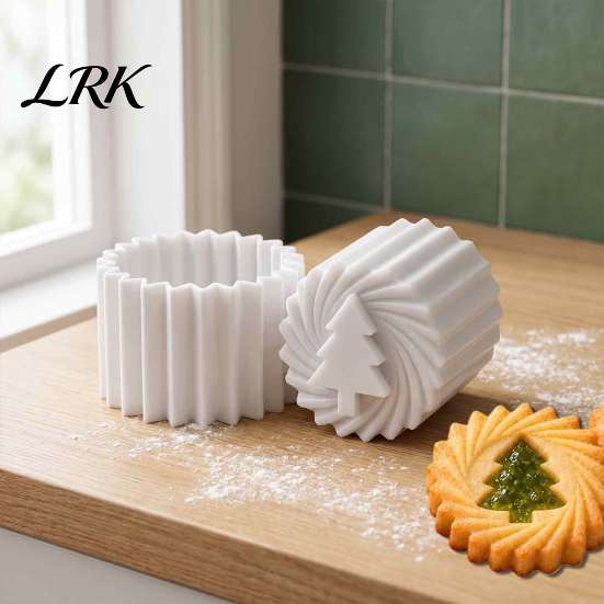 Holiday Baking Tool Double-Sided Mooncake Press Mold, 2-in-1 Plastic Pastry Stamp, Christmas Gadgets for Pastries Tree Design Decorative Homemade
