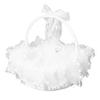 Blumenmädchenkorb Eleganter Stil Tragbar Langlebig Spitzenmaterial Breite Anwendung Hochzeitskorb für Hochzeitsfeier
