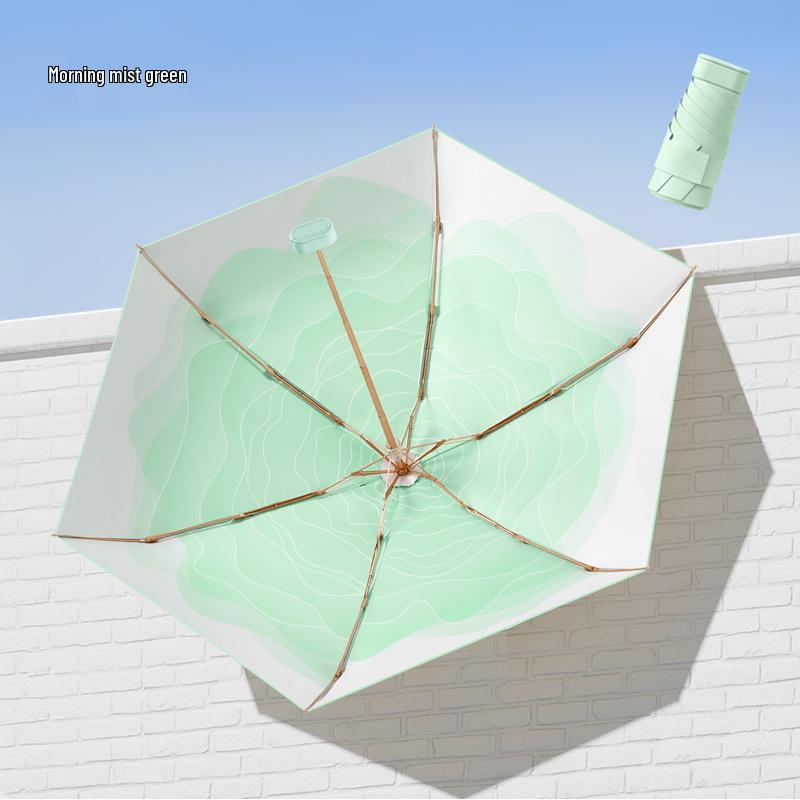 Gradient Dual-Use Umbrella: Sun Protection & Rain Shield, Manual Folding Design, High-End Feel