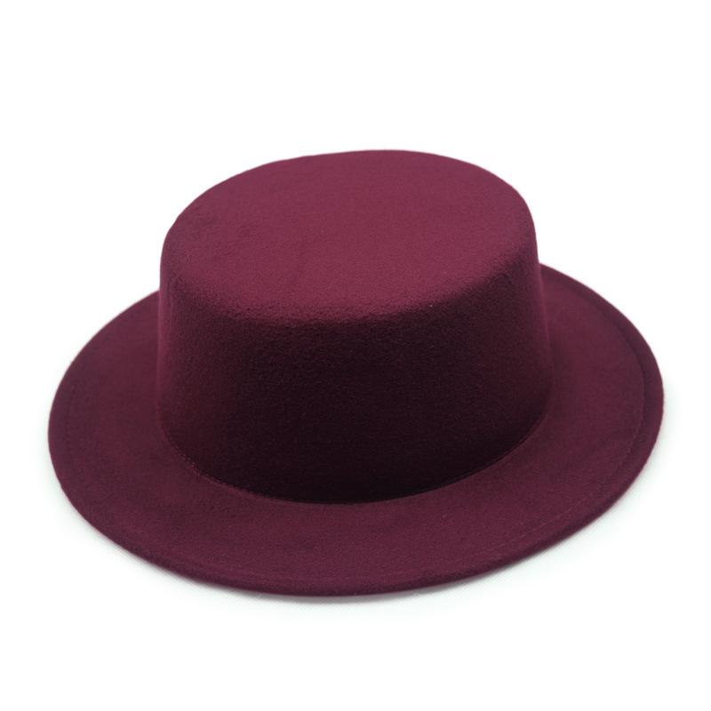 Unisex Retro Flat Brim Jazz Fedora - Autumn/Winter Wide Brim Hat for Street Style & Sunshade