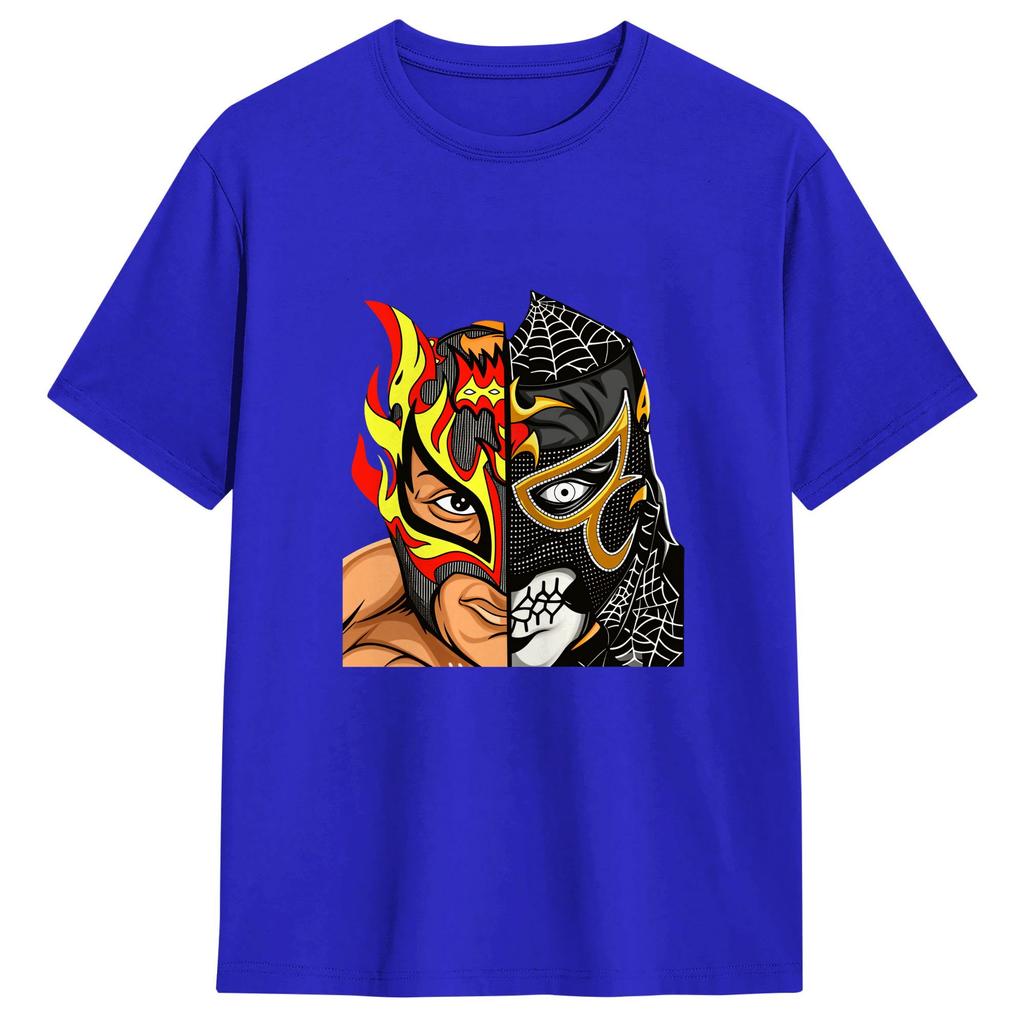 Lucha Bros Penta TShirts for Unisex Fun 100 Cotton Tees Round Neck Short Sleeve T Shirt Graphic Printed Clothing