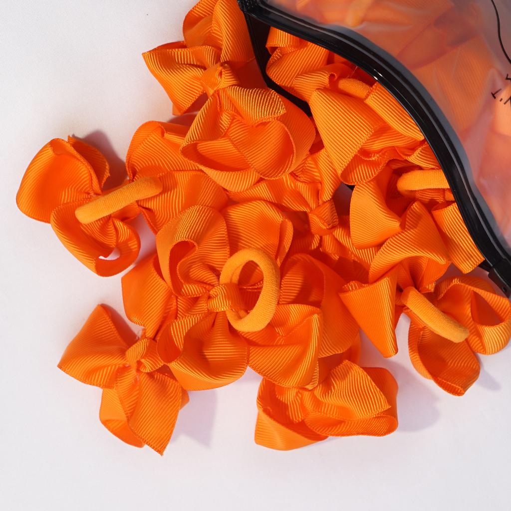 20PCS 3 Inches Baby Girls Mini Hair Bows Ties Elastic Hair Rubber Band Grosgrain Ribbon Hair Accessories for Kids Toddlers