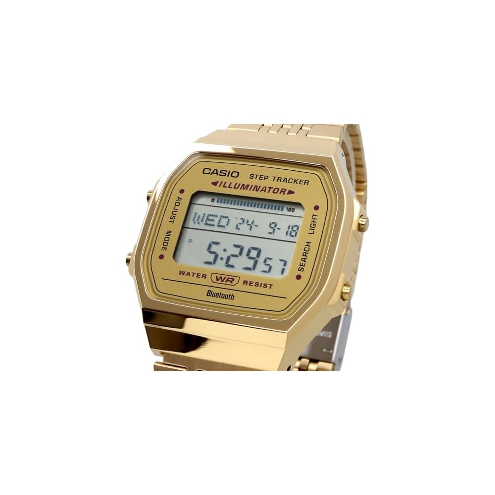 Casio ABL-100WEG-9A Bluetooth Digital Watch with Step Tracker Unisex Gold