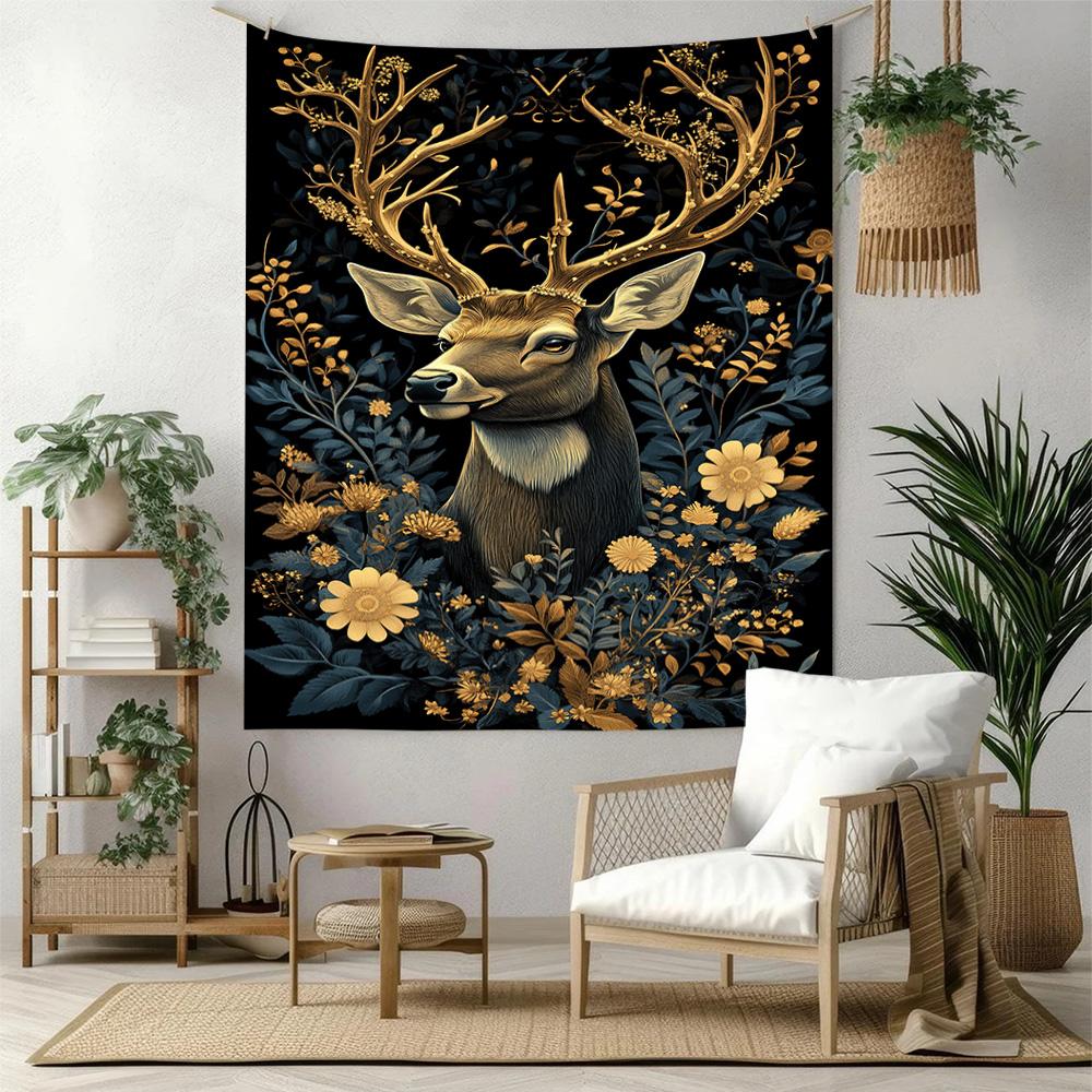 Deer Wall Decor Tapestry Art For Pet Memorial Birthdaywedding Party Backdrop Family Gift