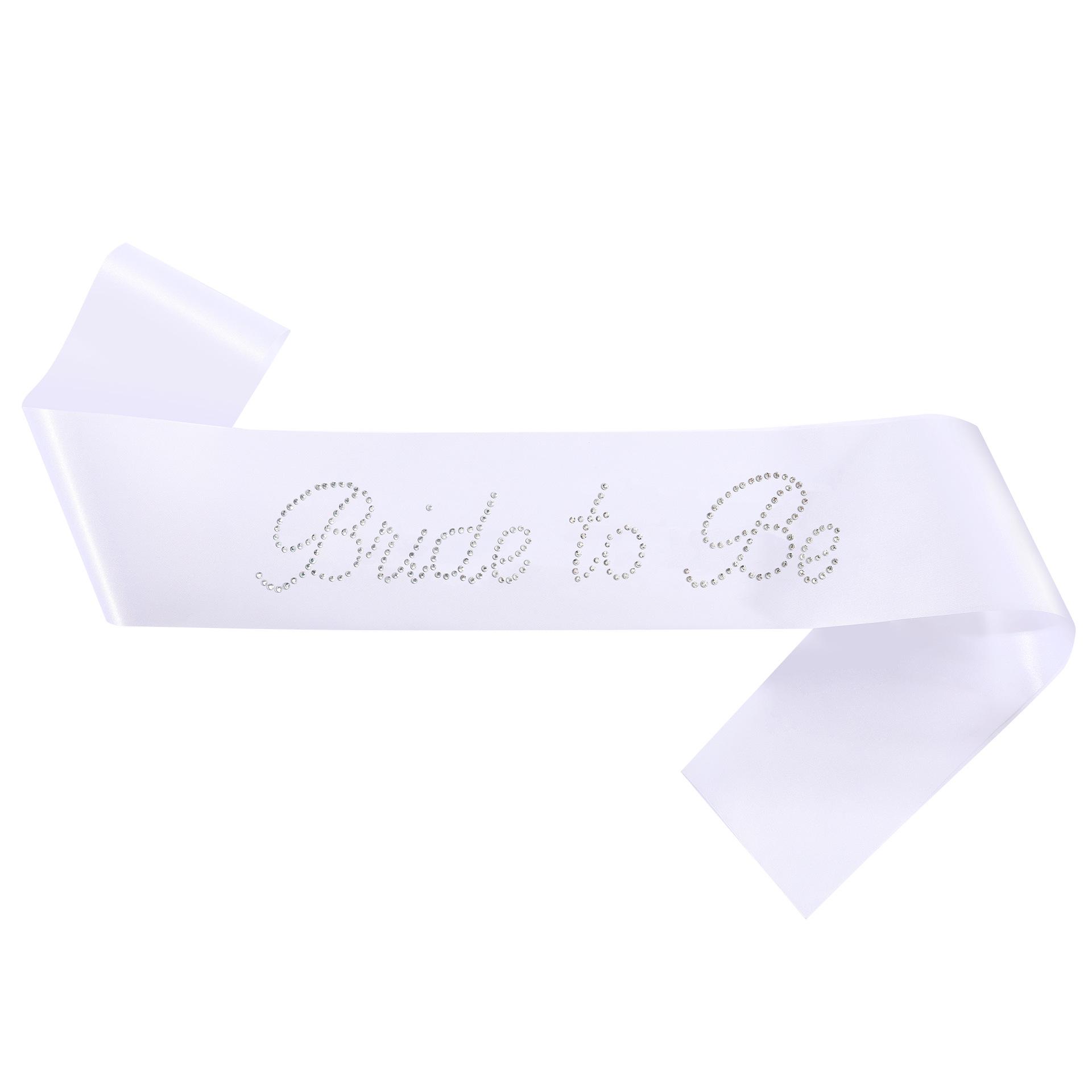 Fashionable Rhinestone-Studded  Bride to Be  Sash, Satin Fabric