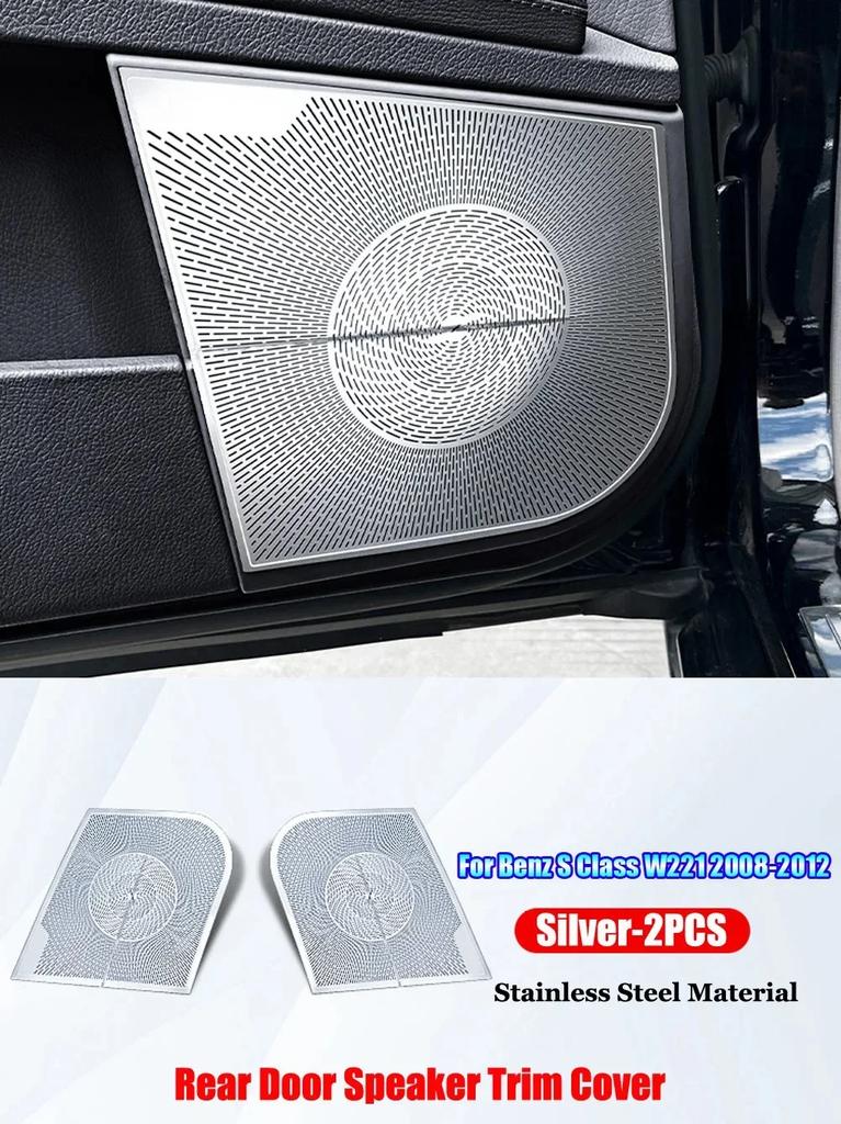 XJGB5 For Mercedes Benz S Class W221 2008-2012 Car Accessories Door Loudspeaker Window Triangle Tweeter Audio Speaker Cover Trim Frame