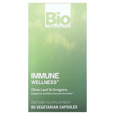 BioNutrition Immune Wellness Olive Leaf & Oregano Veggie Capsules, 60 Count