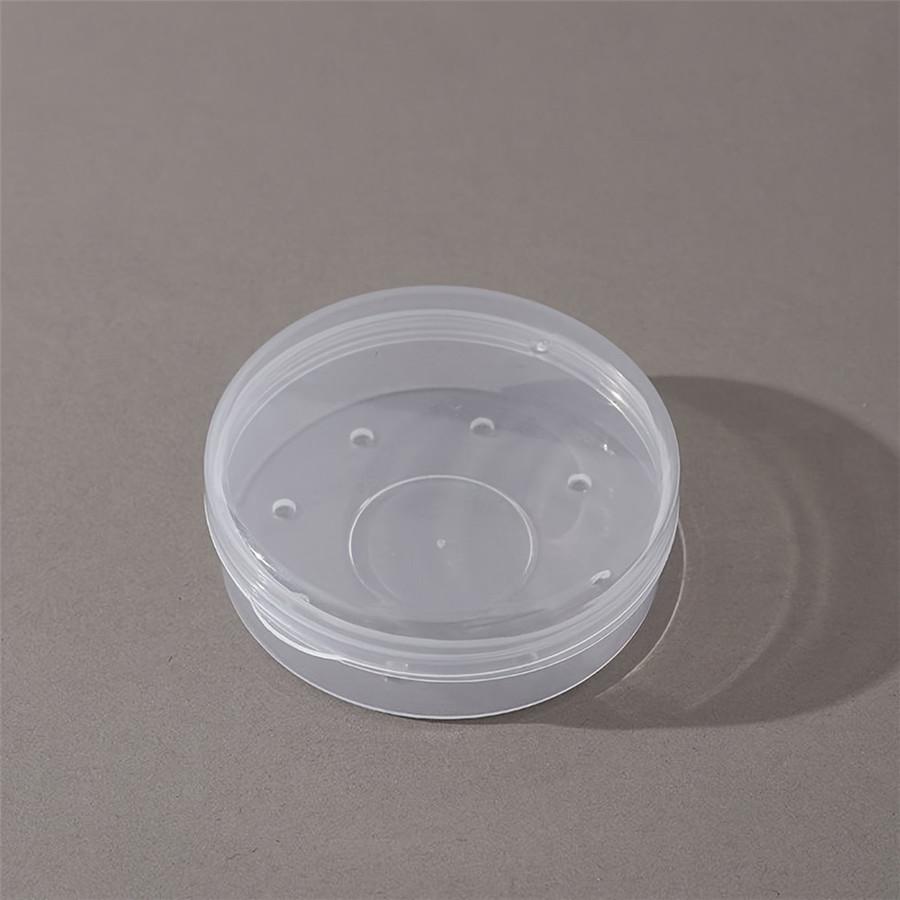 

Plastic Breathable Cosmetic Puff Case, Unscented Airflow Puff Holder with Perforated Sifter - 1 Pack чистий