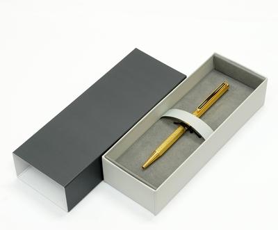 Brass Hexagonal Rotating Engraved Ballpoint In a Gold Pen, High-quality Box, K7-6KSBP-K1