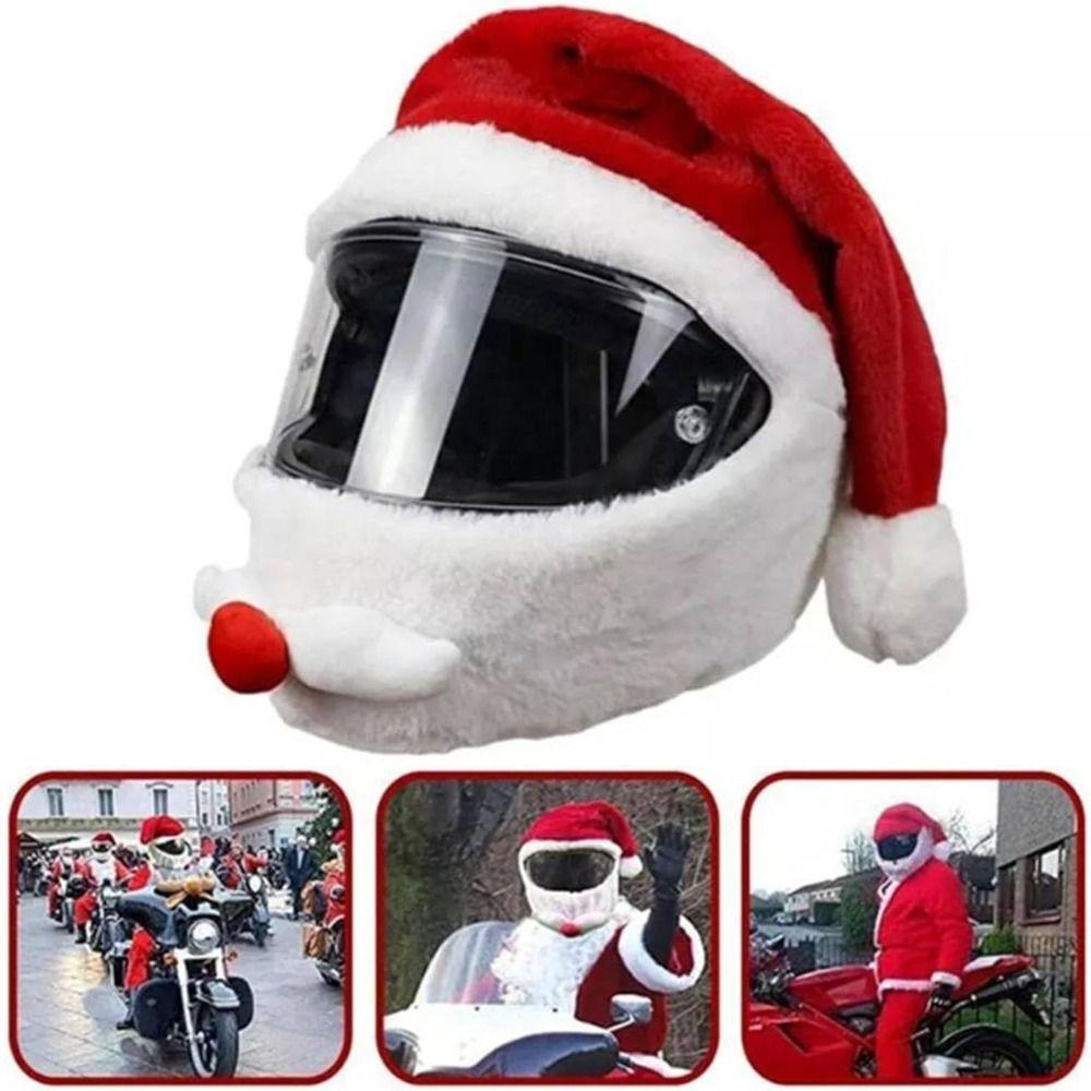 Pumpkin Motorcycle Helmet Cover Santa Hat Motorcycle Helmet Cover Full Face Helmet Protective Cover Motorcycle Helmet Accessory
