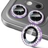 Honor 400 600 Lite / 400 Lite/ 600 Pro / Honor X8D X7e Silvery & Purple Diamond Camera Protector Rhinestone Tempered Glass Lens Protection Film