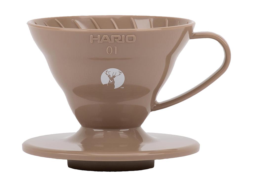 CAPTAIN STAG HARIO x Captain Stag Coffee Dripper V60 für 1-2 Tassen, hergestellt in Japan, Khaki, UW-3577