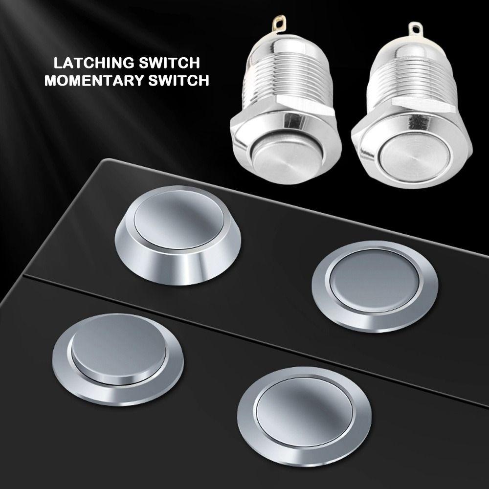 12mm Metal Button Switch Flame Retardant Momentary Switch Practical Latching Switch  Industrial Use