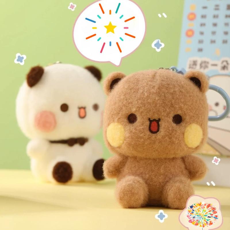 Cute Original Bubu Dudu Plush Keychain Super Soft Cartoon Bag Pendant Cute Kawaii Stuffted Doll Soft Plushie Accessories Couple Gifts