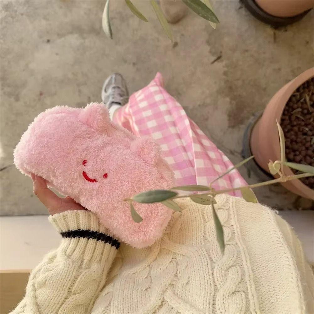 Large Capacity Plush Pen Bag Multifunctional Kawaii Cosmetic Pouch Cartoon Pencil Case  for Student