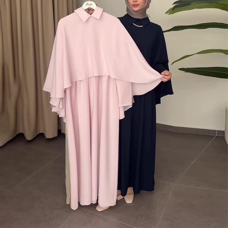 Autumn and Winter New European and American Loose Casual Short Shawl Burqa Long Skirt Two-piece Set