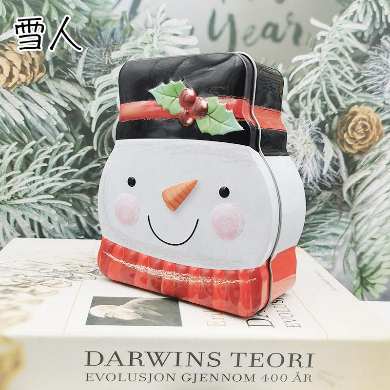 

1 Pcs Christmas Series Storage Box Gingerbread Man Iron Gift Sugar Box Christmas Merry Home Decor New Year Christmas Gift Box
