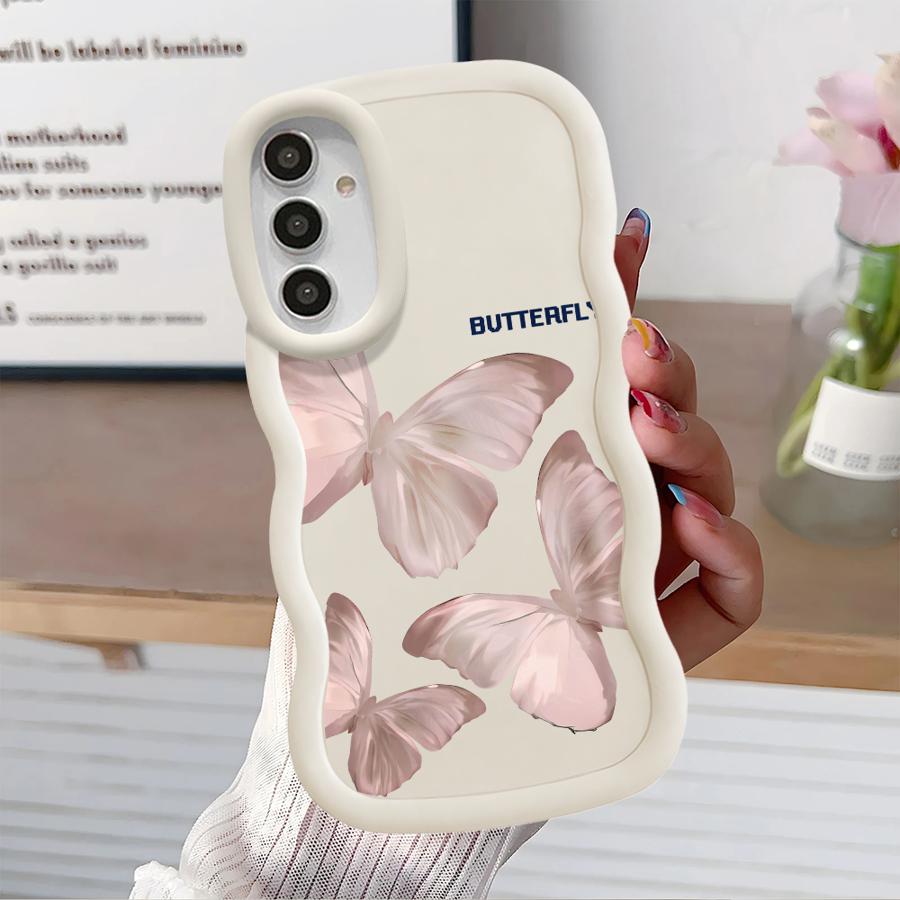 Weiche Handyhülle für Samsung Galaxy A12 A16 A11 A13 A15 A52 A21s A14 A03 A33 A23 A22 A05 A06 A53 A04 Mit Schmetterlingsdruck