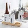 High-grade Chopsticks Storage Rack White Flatware Organizer Chopstick Storage Holder  for Kitchen