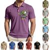 Men's Casual Short Sleeve Polo Shirt with Football Graphic Print Collared Sports Top Lightweight Breathable Fabric Suitable for Outdoor Activities