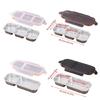 Mulftiunctional Stainless Meal Box With Separate Food Sections With  Lid Dishwasher Safe   For Travel School