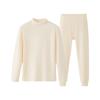 Girls' 100% Cotton Mock-Neck Thermal Underwear Set