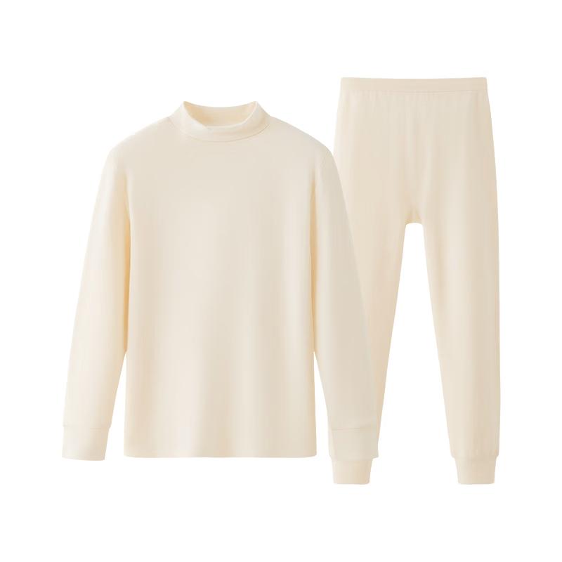 Girls' 100% Cotton Mock-Neck Thermal Underwear Set