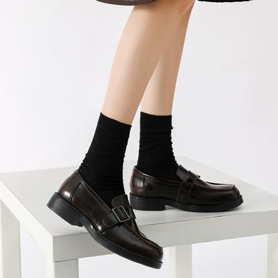 Fashion 2024 New Spring and Autumn College Style Single Shoes Japanese Soft Girl Mid-heel Round Toe JK Uniform Shoes Vintage Shoes