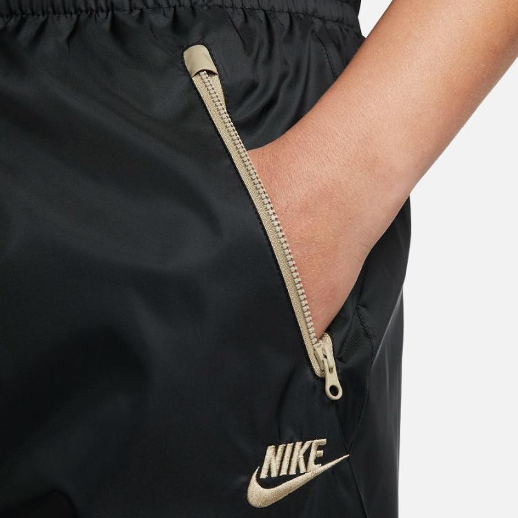 Nike Embroidered Letter Cuff Knit Sweatpants Men Bottoms Black DX0654-013