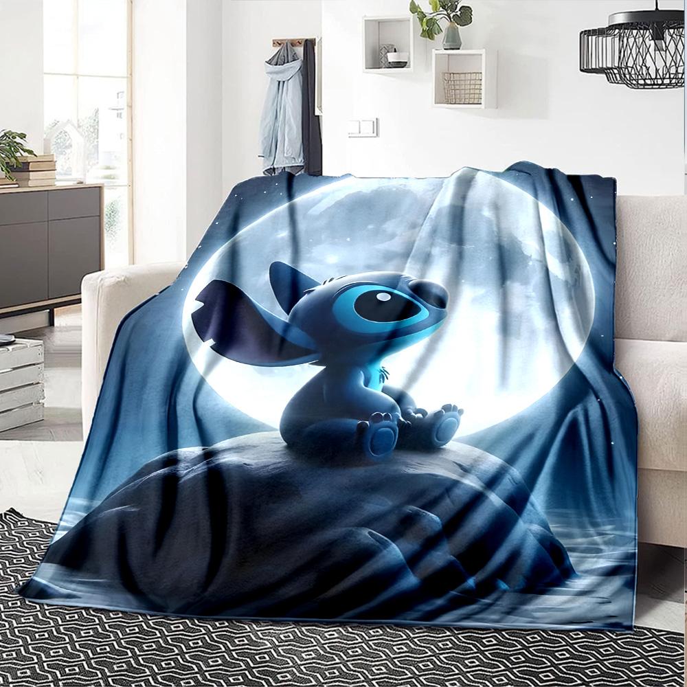 1pc S-Stitch9 Blanket, Gift, for Men and Women, Soft Blanket, Good for Sofa Bed Couch Travel, Lightweight Flannel Blanket