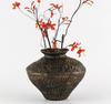 Wabi-sabi Style Retro Mottled Vase: Aged Flower Ornament for Entrance Hall or Living Room. Perfect for Dried Flowers.