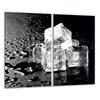 Glas-Schneidebrett 2x 30x52 Eis