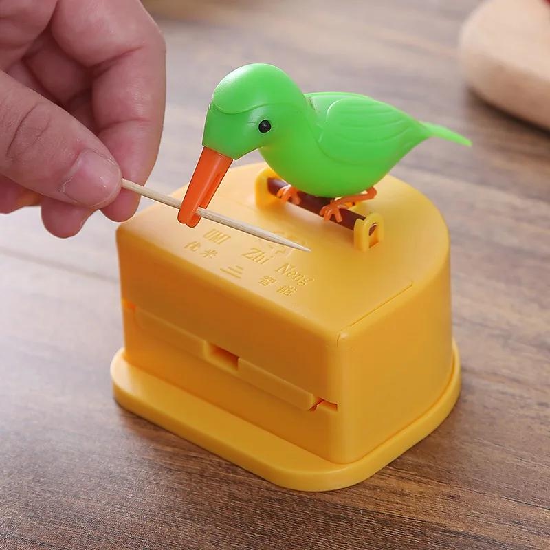 New Small Bird Toothpick Container Automatic Toothpick Dispenser Toothpick Holder Home Decoration Kitchen Accessories