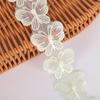 3,2x3,8cm Perlenbesetzter Organza-Spitzen-Schmetterlings-Besatz für DIY-Hochzeitskleider & Vorhänge