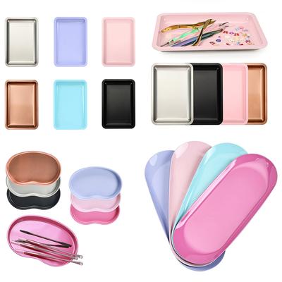 1*Tableware Solid Stainless Rectangle Dessert Plate Japanese-style Tray Snack Plate Dried Fruit Plate Clutter Plate Buffet Party