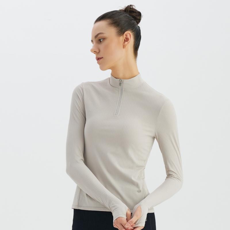 Huit Long Sleeve Zip Tee Htwtl3k18t