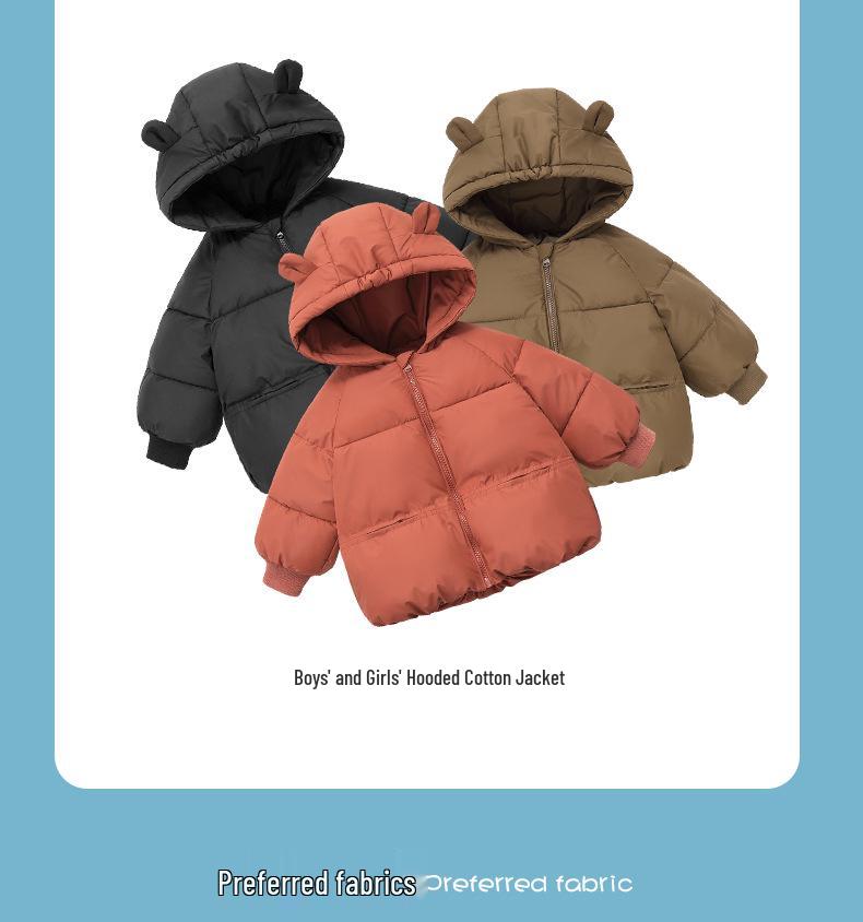 2025 Children's Cotton-Padded Jacket: Autumn/Winter Korean Style for Small To Medium Boys and Girls