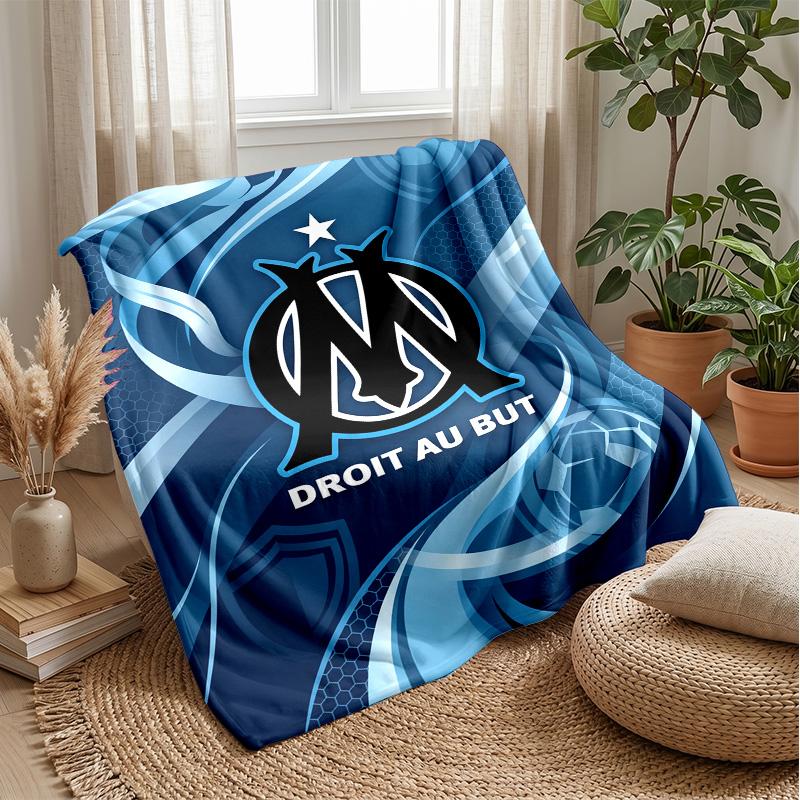 Olympique Lyonnais FC Soft Flannel Fleece Blanket Lightweight Cozy Warm Throw Blanket For Sofa Bed Home Decor