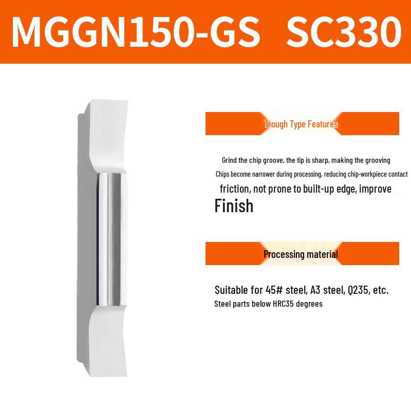 CNC Grooving Blade MGMN300/400-M for Stainless Steel, Ceramic, Aluminum Lathe Parting Tool Inserts