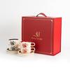 Elegant Retro Ceramic Coffee Cup and Saucer Set - Ideal Gift for Afternoon Tea